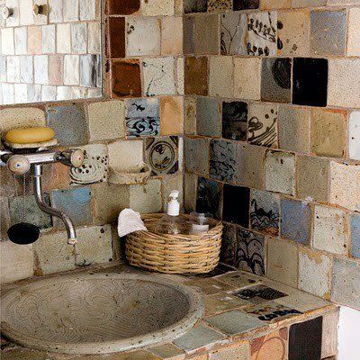 mix and match bathroom tiles