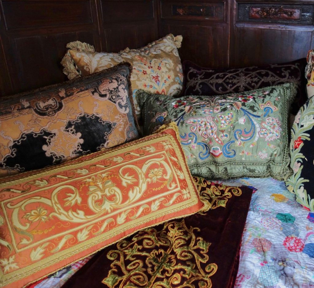 embroidered pillows